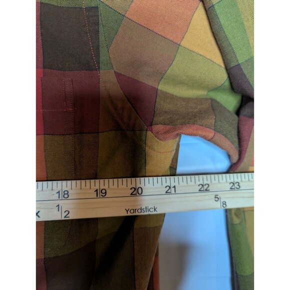 VTG Viyella Men's Country Bold Checkered Button Wool Shirt Sz M - Picture 9 of 10